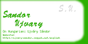 sandor ujvary business card