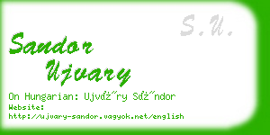 sandor ujvary business card